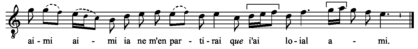 Refrain musical notation